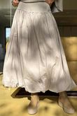 Paloma Bubble Hem Midi Skirt Stone